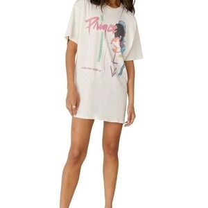 Daydreamer Prince Take Me With U Graphic T-Shirt Dress S Oversized Band Tee Mini